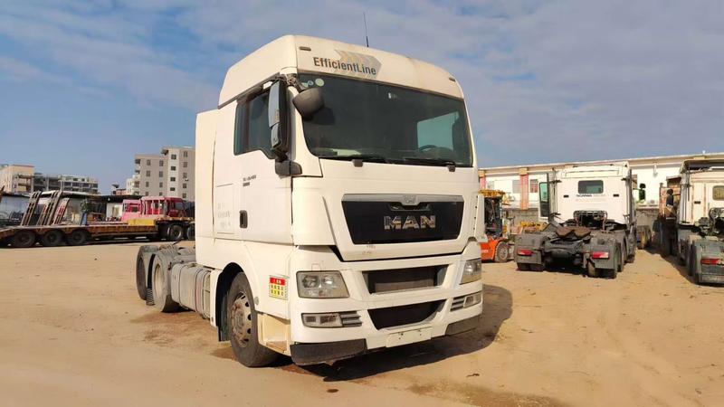 Yard full shot of MAN TGX 28.480 heavy-duty tractor truck