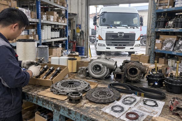 Used Hino 700 Pre-Shipment Inspection used Hino 700 heavy truck front view pre-shipment inspection