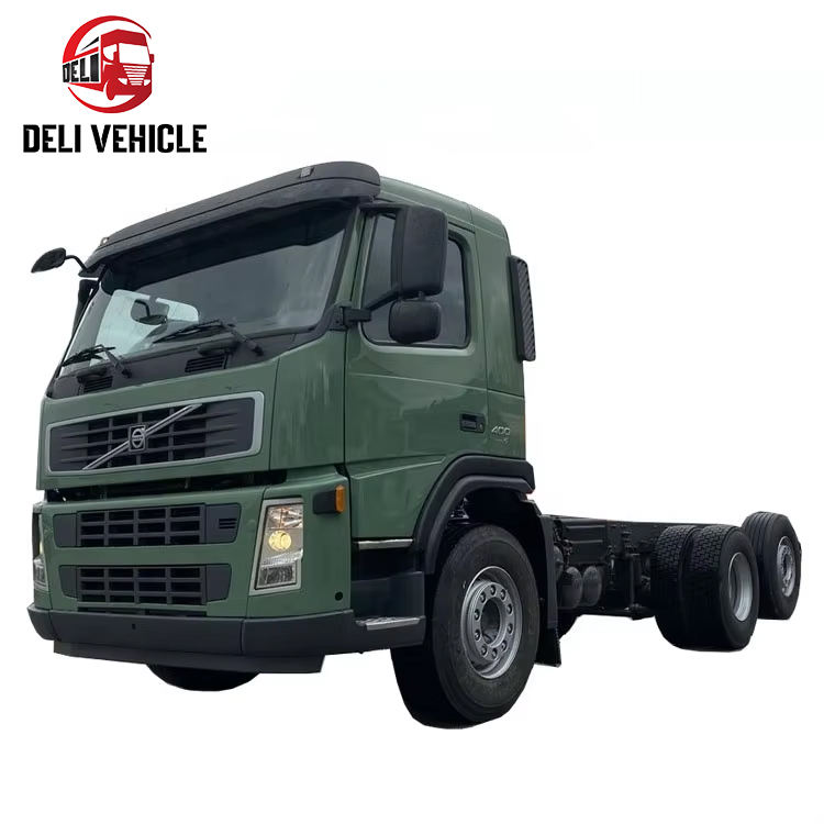 USED for Euro Trailer Truck for VOLVO FM400 6×2 Used Tractor Truck Green - VOLVO used truck for sale