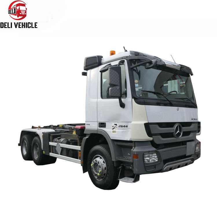 - Left front side view of good condition Mercedes 2644 6x4 used trailer truck, second hand heavy duty used tractor truck chassis