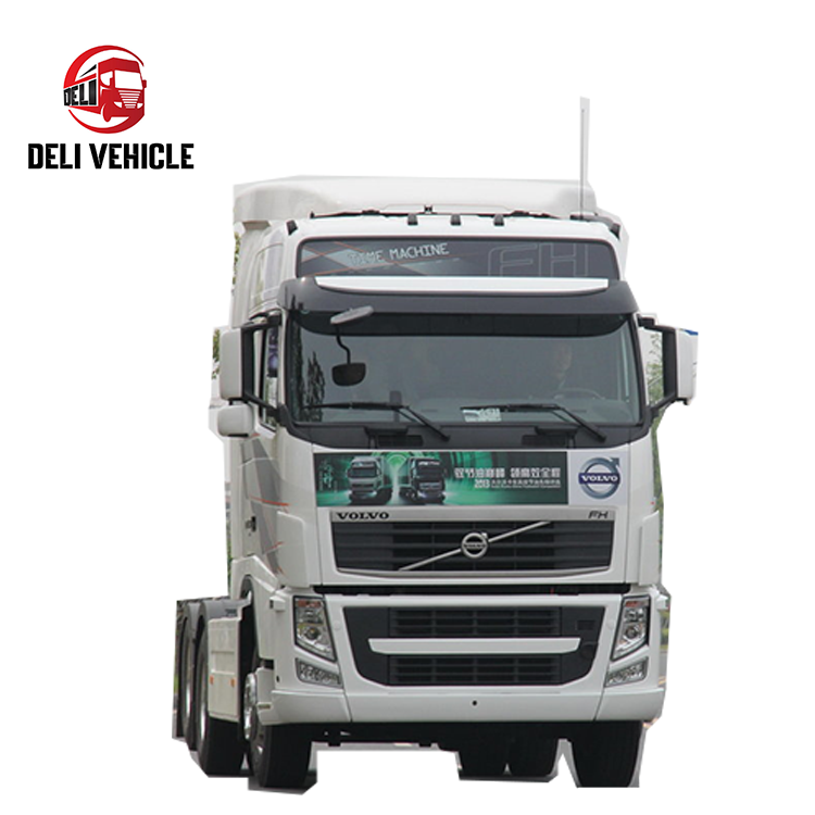 Front face view of high quality used 6*2 truck for Volvo FH480 used truck second hand trailer, 480HP white tractor head with front grille