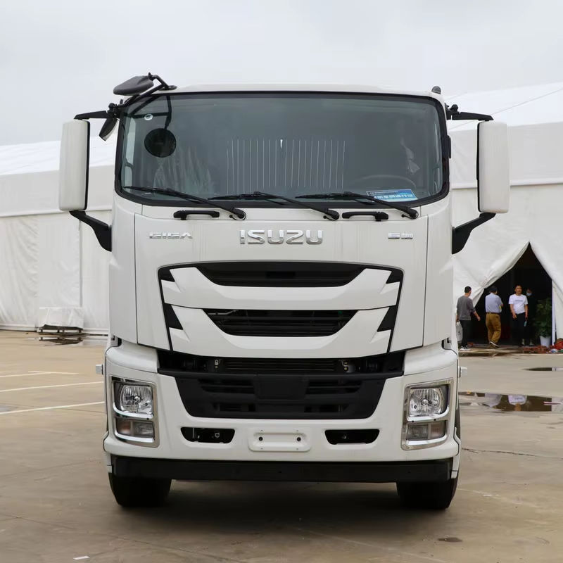 Front face view of used Isuzu Giga 520HP 8*4 heavy duty specialized operation vehicle chassis, Euro 6 standard