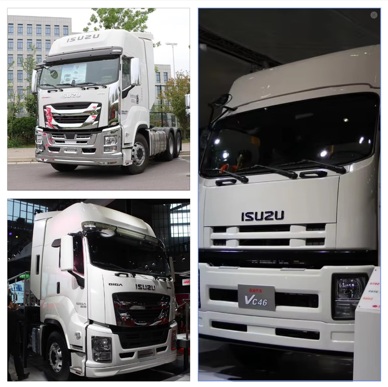 Multi-angle detail collection of used Isuzu Giga VC46 VC61 VC66 4x2 diesel tractor heads, Euro 5 left steering heavy trucks