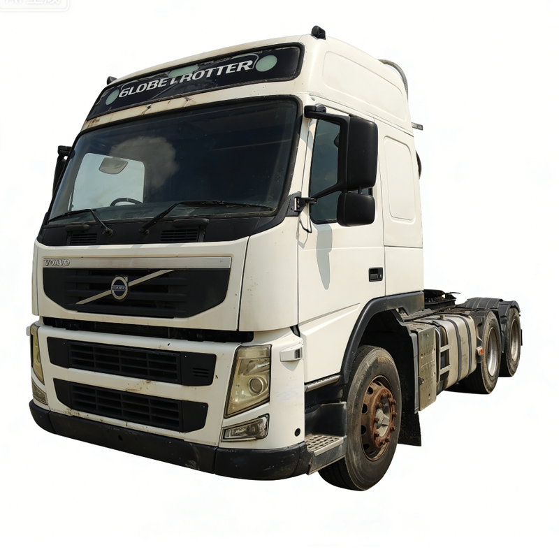 Good condition used for volvo FM460 460HP 6x2 diesel tractor truck for sale, heavy duty white diesel tractor, right front side view