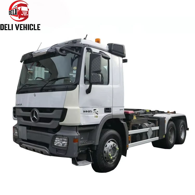 Full left side view of good condition used Mercedes 2644 6x4 tractor truck, second hand heavy duty used trailer truck tractor head