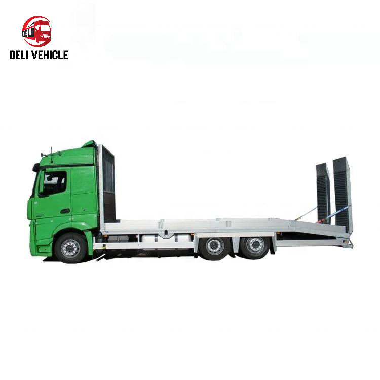 Right rear view of second hand Mercedes 2645 6x4 used tractor truck, 450HP heavy duty used trailer flatbed transport truck