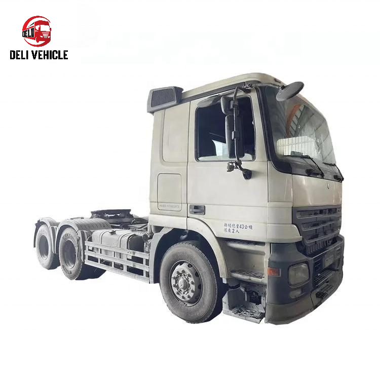 Right front view of used Mercedes Actros 11946CC 2006 year 43TON heavy duty truck, second hand truck chassis with used engine
