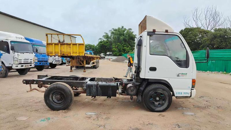 Full left side view of used Isuzu 100p mini light diesel truck, Japan brand good condition