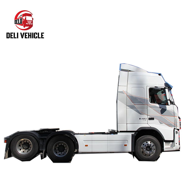 Right side view of high quality used 6*2 truck for Volvo FH480 used truck second hand trailer, 480HP white tractor head