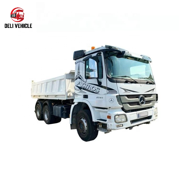 Front right view of USED Mercedes 2644 6x4 Euro dump truck, second hand heavy duty used trailer tipper truck for construction