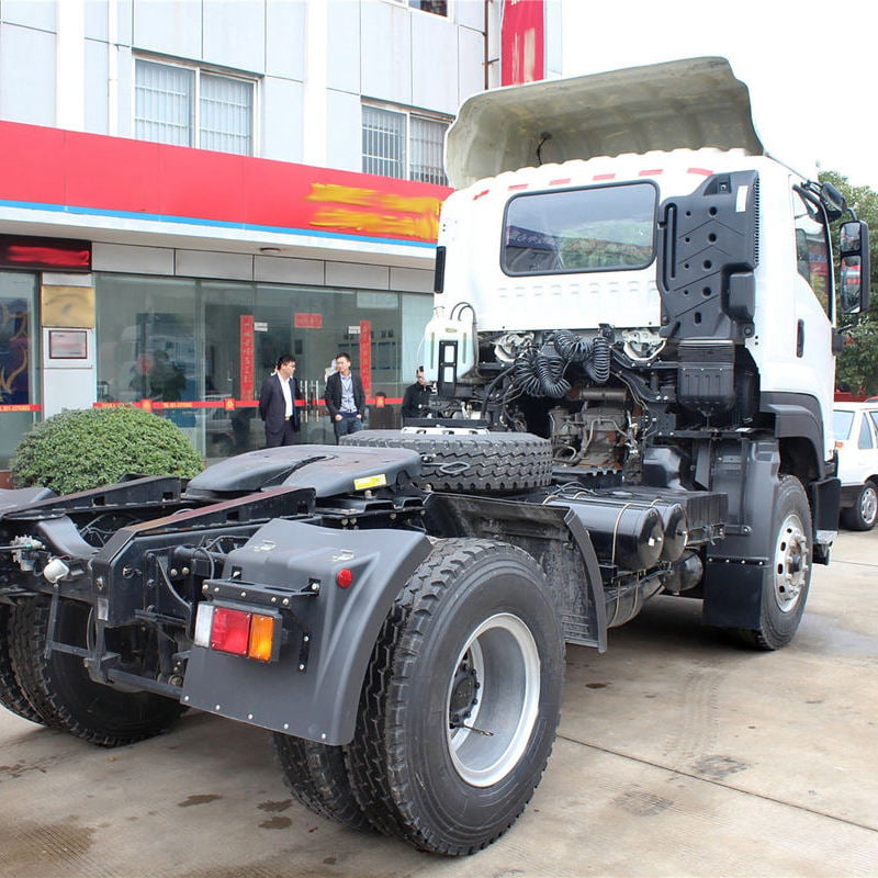 Rear chassis and axle view of used 2020 Isuzu VC61 4x2 heavy duty tractor truck